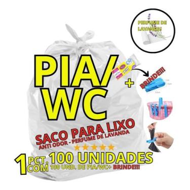 Imagem de Saco De Lixo Anti Odor Pia/w Branco 100und+brinde Reforçado - Emba Lix