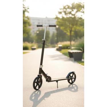 Imagem de Patinete Dobrável Ajustável Resistente 100kg Preto - Congratulations S