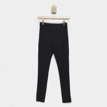 Imagem de Calça Legging Infantil Hering Casual Menina, Preto, 12A