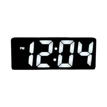 Imagem de Despertador Digital LED Com Exibição De Temperatura E Brilho Ajustável