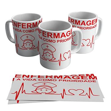Imagem de Caneca Enfermagem vida como prioridade