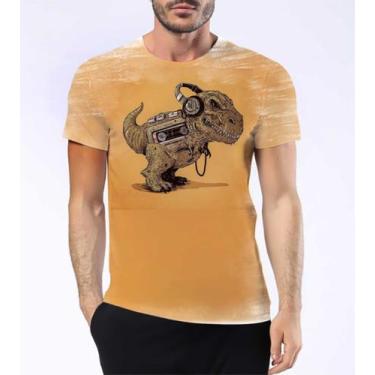 Imagem de Camisa Camiseta Fone De Ouvido Pré Histórico Discman Fita - Estilo Kra