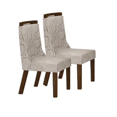 Imagem de Kit 2 Cadeiras Sala de Jantar Agata MDF Leifer Moveis