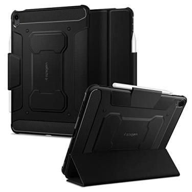 Imagem de Spigen Rugged Armor Pro projetado para Capa para iPad Air 5ª geração Capa (2022) / iPad Air 4ª geração Capa (2020), estojo de 10,9 polegadas com porta-lápis - Preto