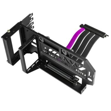 Imagem de Cooler Master MasterAccessory Kit de suporte de cartão GPU vertical V3 preto, cabo Riser Premium PCI-E 4,0 x16-165 mm, compatível com PCIe 3.0, comprimento ajustável para E-ATX|ATX|Micro ATX Case