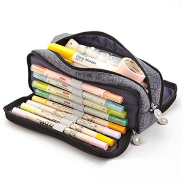 Imagem de AxiBa – Estojo multifuncional para canetas, grande capacidade, porta-lápis de cor, organizador de canetas, lápis, borracha e outros materiais escolares