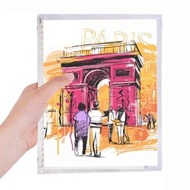 Imagem de Caderno de desenho manual Triumphal Arch Paris França Folhas soltas Diário Recarregável Diário Papelaria