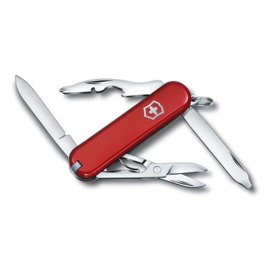 Imagem de Victorinox Canivete suíço Rambler, canivete compacto de 10 funções fabricado na Suíça com chave de fenda Phillips magnética, tesoura e pinça – Vermelho