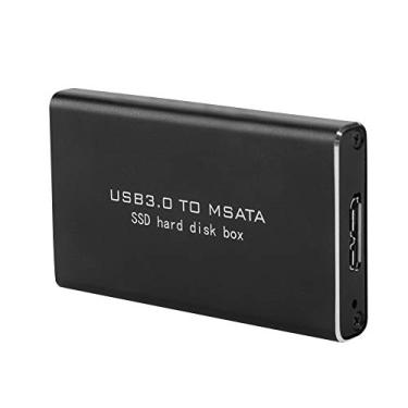 Imagem de Gabinete de Disco Rígido SSD, Caixa de Disco Rígido Portátil USB3.0 para MSATA SSD, Caixa de Disco Rígido de Estado Sólido MSATA/Mini PCI-E SSD de Velocidade Rápida de 6 Gbps, 30