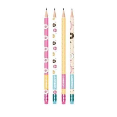 Imagem de Leoleo Lápis Donut Extra-fina 0.3mm cinza Madeira Pré afiado Escrever Desenhar