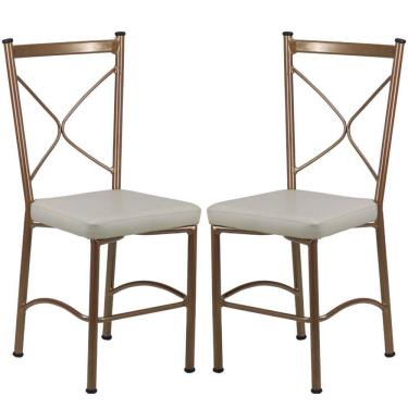 Imagem de Kit 2 Cadeiras Buffet em Alumínio para Cozinha, Restaurante - Trama