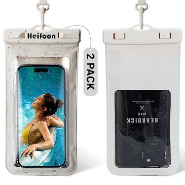 Imagem de Heifoon Bolsa universal à prova d'água para celular bolsa seca com cordão para iPhone 15 14 13 12 Pro Max Xs Max XR X 8 7 6S Plus SE, Galaxy S22 S21 S20 S10 até 7,0''