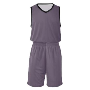 Imagem de CHIFIGNO Camiseta de basquete turquesa escura, tecido macio e confortável, camisa de futebol 5T-13T, Cinza dégradé, GG