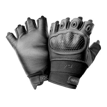 Imagem de Luva Tática Meio Dedo Feline Xshell - Couro Legítimo (XG)