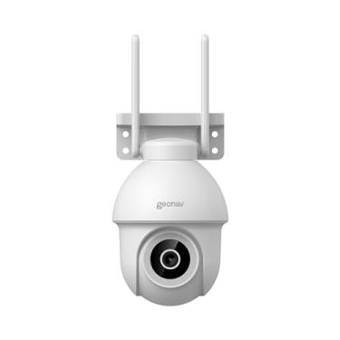 Imagem de Hi by Geonav Câmera Externa Inteligente PTZ, 4MP, Wi-Fi, Cabeada, Sensor Movimento, Áudio bidirecional, Luz e visão noturnas, Alerta sonoro, Compatível com Alexa e Google Assistente, HISCPT02WT,Branco