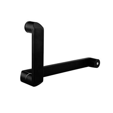 Imagem de Maçaneta de vidro de substituição para banheiro, cozinha, quarto ou escritório, maçaneta moderna para porta de chuveiro, preto fosco/preto/185 mm + 385 mm (preto 225 mm + 425 mm)