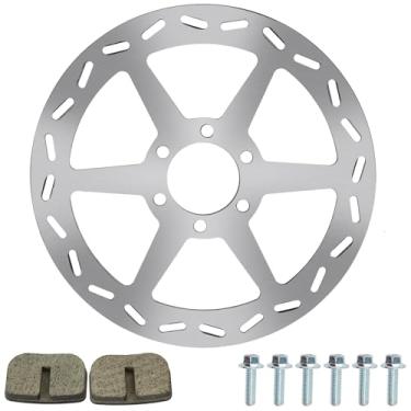 Imagem de YOXUFA Rotor de disco de freio traseiro de 180 mm com pastilhas para Baja Doodle Bug DB30 Blitz Monster Moto Motovox Mbx10 MBX11 80cc CT100U Trail 100 CC100X CK100 RT100 Trailmaster Hensim Mini Bike Go Kart Peças