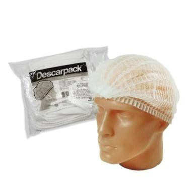Imagem de Descarpack Pacote Touca Descartável Branca 100 Unidades