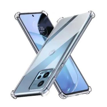 Imagem de Capa para Motorola Moto G72 anti-impacto TPU transparente borda reforçadas anti-choque