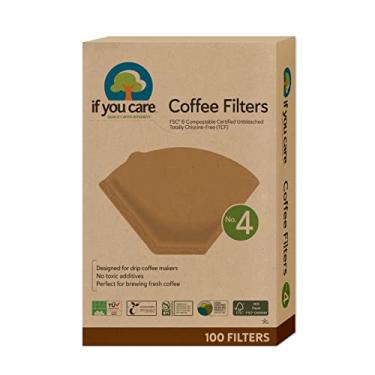 Imagem de If You Care Filtros de Café Compostáveis Nº 4 Cone para Cafeteiras e Cervejeiras de Gotejamento, Descartáveis. 1200 filtros