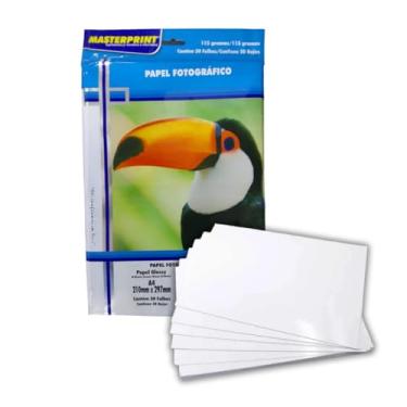 Imagem de Papel Fotográfico Glossy 115g Masterprint A4 - Pacote c/ 50 Folhas