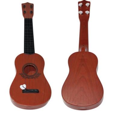 Imagem de Violão De Plastico Marrom Com Palheta 55cm - Elite