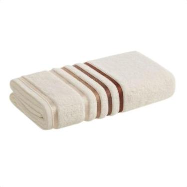 Imagem de Toalha Rosto Karsten Gigante 48x80 - Fio Penteado Lumina, Ivory / Ferr