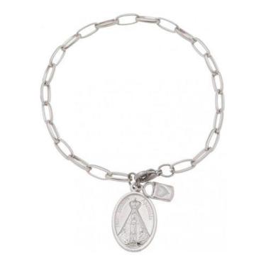 Imagem de Pulseira Cadeia Consagração Medalha Nossa Senhora Aparecida - Lírio do