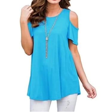 Imagem de Blusa Bata Ombro Vazado  Soltinha Malha Viscolycra Veste Legging BL 05