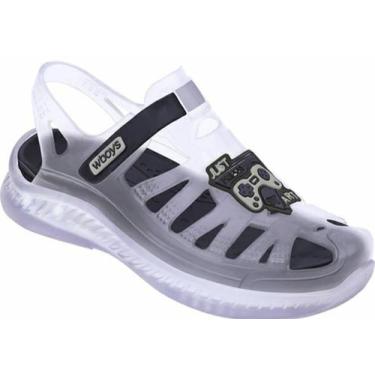 Imagem de Crocks Led WordColors Transparente Marinho Infantil Masculino - WordCo