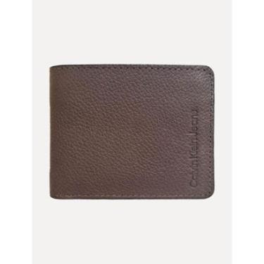 Imagem de Carteira Calvin Klein Masculina Vertical Logo Relief Marrom Café-Masculino