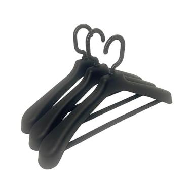 Imagem de Cabide de roupas social preto com vareta paletó terno blazer casaco - kit 5 unidades