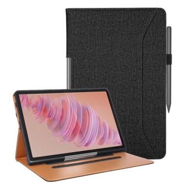 Imagem de Vakarey Capa para Lenovo Tab Plus com suporte multiângulo para Lenovo Tab Plus 11,5 polegadas com suporte para caneta, preta