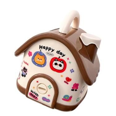 Imagem de Kokiya Cofrinho de casa, criativo, decoração de casa, adorável, desenho animado, caixa de economia de dinheiro para crianças, meninos, meninas, presente de, Marrom