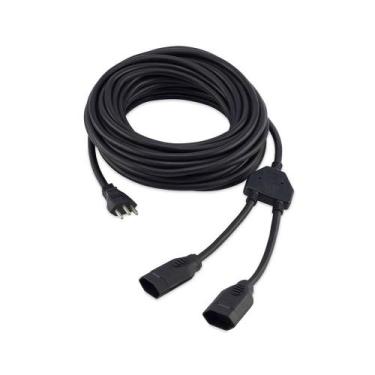 Imagem de Extensão Multiplicadora Tripolar 20A 2 Tomadas 10M Preto - Force Line