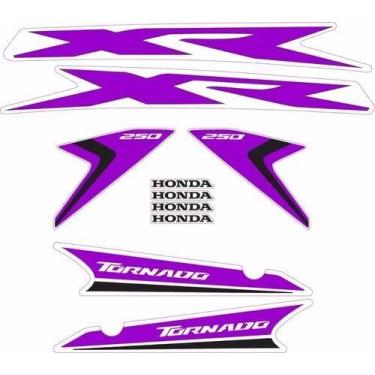 Imagem de Protetor Adesivo Kit Moto Xr 250 Tornado 2018 Honda Roxo - Resitank