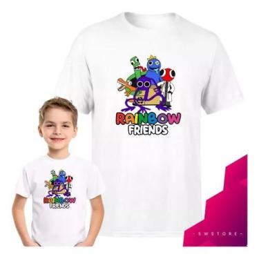 Imagem de **Camiseta Infantil Roblox Rainbow Friends - Jogo Unissex** - Loja Din