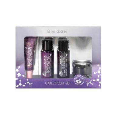 Imagem de Conjunto MIZON Collagen Mini Set - Skincare com Toner, Emulsão, Creme 