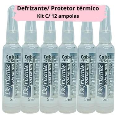 Imagem de Defrizante Cabelo e Brilho 5ml Kit com 12 ampolas Anti frizz - Cabelo 