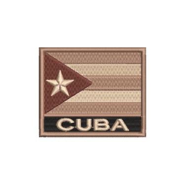 Imagem de BP0010N-004 Bandeira Cuba Patch Bordado 7,5×6,3 cm (D-Arquivo Matriz para bordar.)