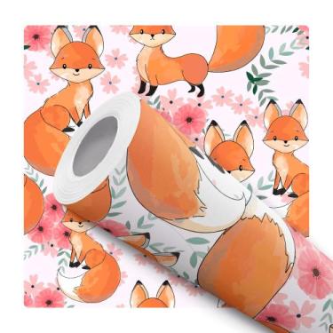 Imagem de Papel de Parede Vinílico Autoadesivo Lavável Ilustração Menina Fofo De