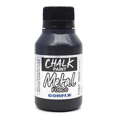 Imagem de Tinta Chalk Paint Metálica Fosca Corfix 100ml - 23111, 635 - PRETO ONI