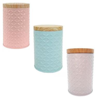 Imagem de Lata Organizadora de Metal Texturizada Versatilidade 400ml - Yoss, Ros