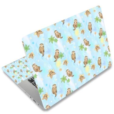 Imagem de Adesivo para laptop 12.1 13 13.3 14 15 15.6 polegadas Netbook adesivo decalque reutilizável universal notebook PC arte protetor personalizado por AORTDES (AD-NEK-88 Cute Otter)