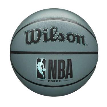 Imagem de Bola Basquete Wilson NBA Forge Unissex WTB8203XB07, Cinza, Preto, 7