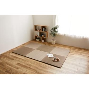 Imagem de パレットライフ PaletteLife Tapetes de tatame portáteis leves sem aro, conjunto de 9, marrom, 32,3 x 32,3 x 1,0 polegadas (82 x 82 x 2,5 cm), colchão de tatame modular