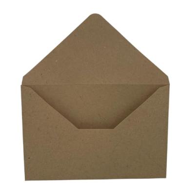 Imagem de Envelopes Convite Kraft Pardo 80g | 10,5x15,5cm Bico Americano - Rústico, Artesanato, Casamento Eco-friendly 100 Unidades