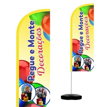 Imagem de Wind Banner Completo 2,10m Pegue e Monte Decorações