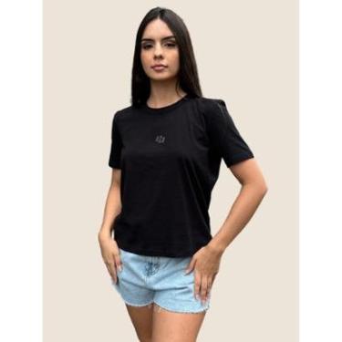 Imagem de Camiseta Feminina Elegante em Viscose Colcci Cor:;Tamanho:M-Feminino