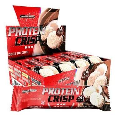 Imagem de Barra protein crisp doce de coco 45g c/12 integralmedica, Doce de Coco